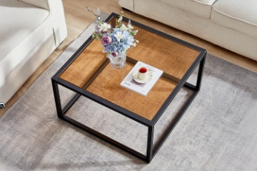 Picture of TOBAGO 27" Square Tempered Glass Coffee Table