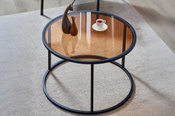 Picture of SAVION D27.5" Tempered Glass Top Coffee Table