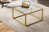 Picture of TOBAGO 27" Square Ribbed Tempered Glass Coffee Table
