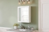 Picture of LUXEWAL 2-Door Mirrored Bathroom Wall Cabinet with 2 USB Ports & 3-Prong Outlets