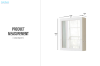 Picture of LUXEWAL 2-Door Mirrored Bathroom Wall Cabinet with 2 USB Ports & 3-Prong Outlets