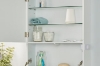 Picture of LUXEWAL 2-Door Mirrored Bathroom Wall Cabinet with 2 USB Ports & 3-Prong Outlets
