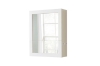 Picture of LUXEWAL 2-Door Mirrored Bathroom Wall Cabinet with 2 USB Ports & 3-Prong Outlets