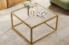 Picture of TOBAGO 27" Square Ribbed Tempered Glass Coffee Table