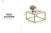 Picture of TOBAGO 27" Square Ribbed Tempered Glass Coffee Table