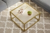 Picture of TOBAGO 27" Square Ribbed Tempered Glass Coffee Table