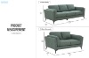Picture of MARLOW Fabric Sofa Range (Moss Green) - Loveseat+Sofa Set
