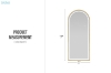 Picture of 339-014 H67" Golden Arch Mirror with LED Light