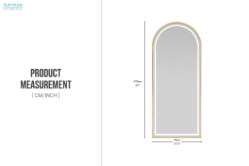 Picture of 339-014 H67" Golden Arch Mirror with LED Light
