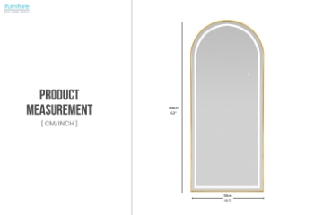 Picture of 339-020 H63" Golden Arch Mirror with LED Light