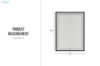Picture of 339-012 H47" Black Right Angle Wall Mirror with LED Light