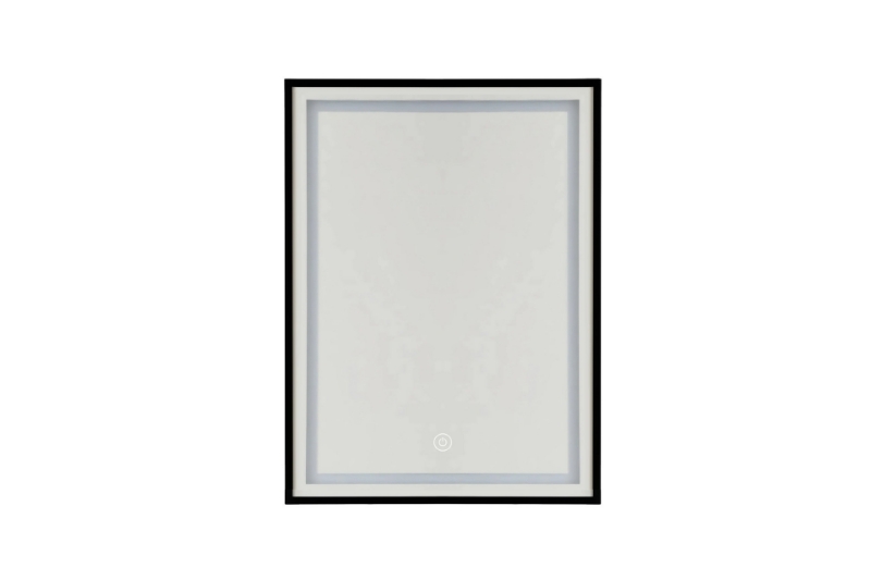 Picture of 339-012 H47" Black Right Angle Wall Mirror with LED Light
