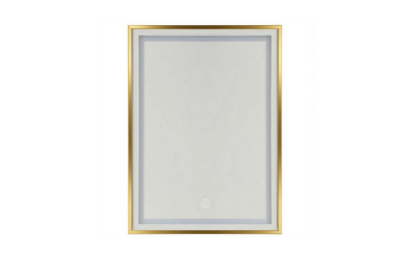 Picture of 339-013 H47" Golden Right Angle Wall Mirror with LED Light
