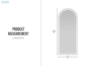 Picture of 339-019 H63" Off White Arch Mirror with LED Light