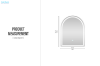 Picture of 329-061 H27.5" Arch Wall Mirror with LED light