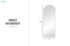 Picture of 339-024 H65" Golden Arch Aluminum Alloy Stand Mirror