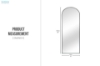 Picture of 339-025 H65" Black Arch Aluminum Alloy Stand Mirror