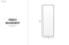 Picture of 339-033 H65" Black Rounded Corner Aluminum Alloy Stand Mirror