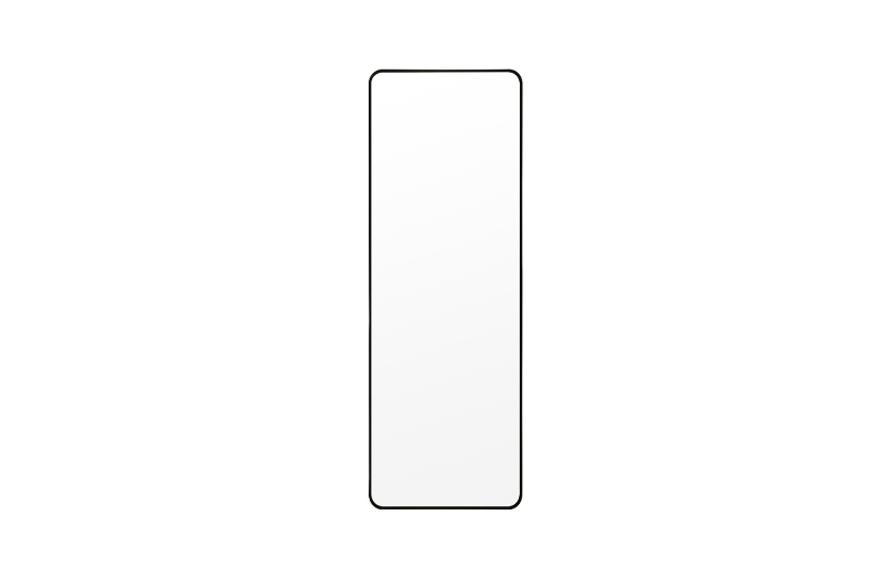 Picture of 339-033 H65" Black Rounded Corner Aluminum Alloy Stand Mirror