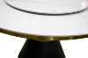 Picture of ORBIT 59" Round White Sintered Stone Dining Table with Lazy Susan