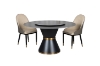Picture of ORBIT 53" 5PC/7PC Round Rotating Sintered Stone Top Dining Set (Black Top)