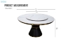 Picture of ORBIT 59" Round Rotating Sintered Stone Top Dining Set (White Top) - 5PC