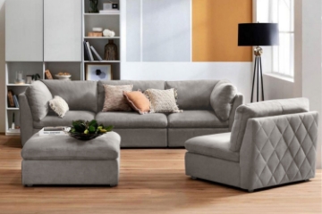 Picture of ASPECT Nappa Fabric Memory Foam Sectional Modular Sofa Range (Grey)