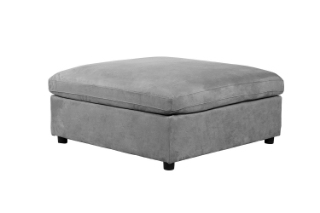 Picture of ASPECT Nappa Fabric Memory Foam Sectional Modular Sofa (Grey) - Ottoman
