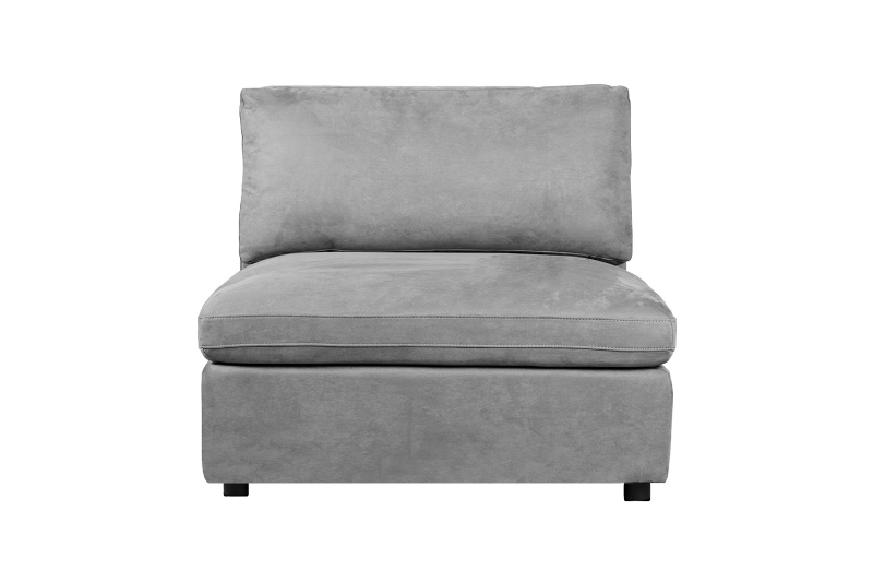 Picture of ASPECT Nappa Fabric Memory Foam Sectional Modular Sofa (Grey) - Armless