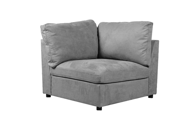 Picture of ASPECT Nappa Fabric Memory Foam Sectional Modular Sofa (Grey) - Corner