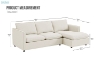 Picture of  BENDON Fabric Sectional Sofa (Off White) - Chaise Facing Right	