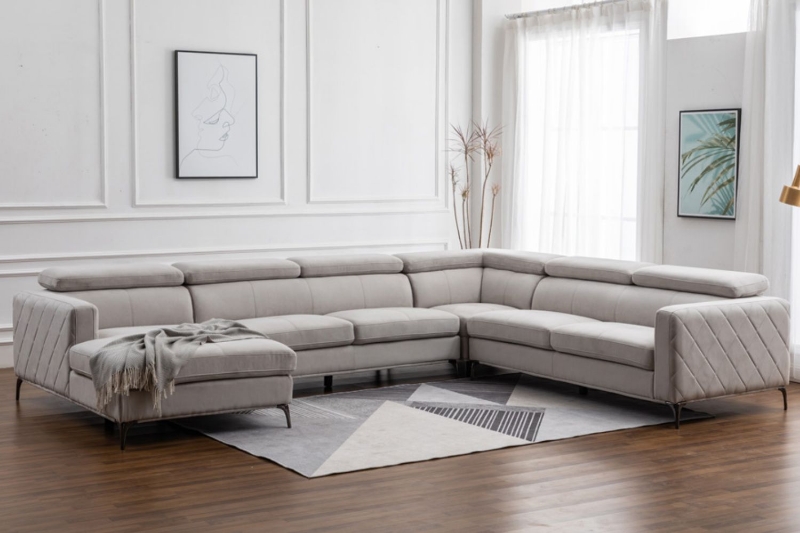 Picture of HOUSTON Memory Foam Sectional Sofa - Chaise Facing Left