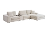 Picture of MIRANDA Modular Sofa with Ottoman & Console Power & USB Ports - Water Resistant