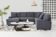 Picture of  LORINA Fabric U-shape Sectional Sofa - Chaise Facing Left
