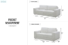 Picture of CORTONA 3/2 Seater Fabric Sofa Range - 2 Seater (Loveseat)
