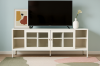 Picture of STARK Steel Frame 59" Sliding Door TV Stand (Cream)
