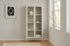 Picture of STARK Steel Frame 31.5"x71" 2-Door Transparent Glass Display Cabinet (Cream)