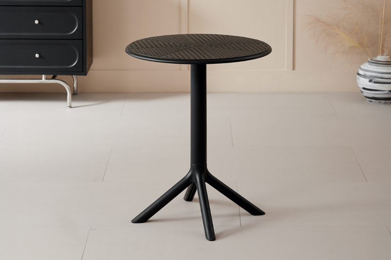 Picture of FLORINA D23.5" Round Dining Table - UV, Water & Moisture Resistance (Black)
