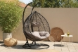 Picture of MALAM Outdoor Double Seat Rattan Hanging Egg Chair (Black)