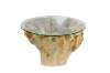 Picture of Takara D27.5" Tempered Glass Top Handcrafted Teak Root Coffee Table