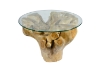 Picture of Takara D27.5" Tempered Glass Top Handcrafted Teak Root Coffee Table
