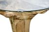 Picture of Takara D43.5" Tempered Glass Top Handcrafted Teak Root Dining Table
