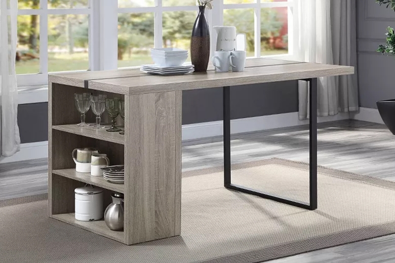 Picture of LITAKE 60" Dining Table with Shelves