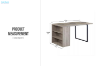 Picture of LITAKE 60" Dining Table with Shelves