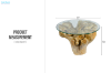 Picture of Takara D27.5" Tempered Glass Top Handcrafted Teak Root Coffee Table