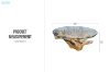 Picture of Takara D43.5" Tempered Glass Top Handcrafted Teak Root Coffee Table