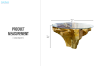 Picture of Takara D51" Tempered Glass Top Handcrafted Teak Root Dining Table