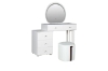 Picture of KALINA 5-Drawer Dressing Table with LED Mirror and Zerra Makeup Stool Set