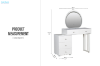 Picture of KALINA 5-Drawer Dressing Table with LED Mirror