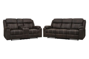Picture of TANDY Manual Reclining Sofa Range with Drop-Down Console & Cup Holders
